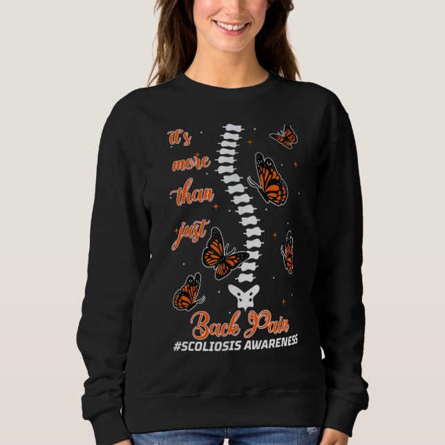Scoliose Bewusstsein Spinale Deformität Orthopädie Sweatshirt (Vorderseite)