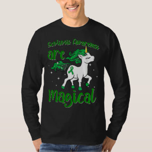 Scoliose Warrior Magical Unicorn Scoliometer Gree T-Shirt