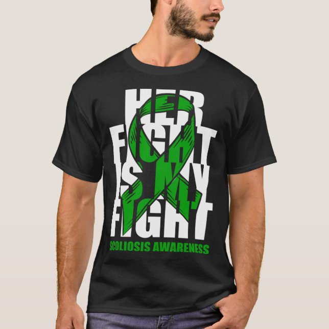 Scoliosis Awareness Month June Green Ribbon Her Fi T-Shirt (Vorderseite)