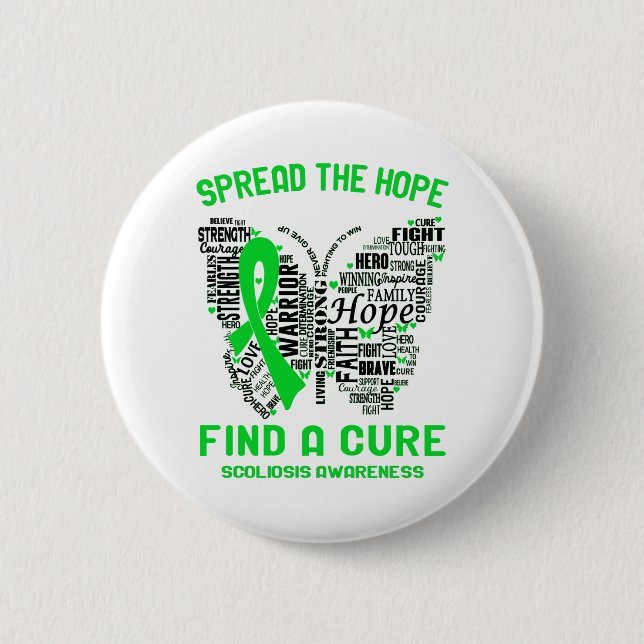 Scoliosis Awareness Month Ribbon Geschenke Button (Vorderseite)