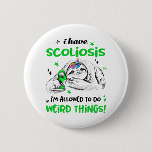 Scoliosis Awareness Month Ribbon Geschenke Button