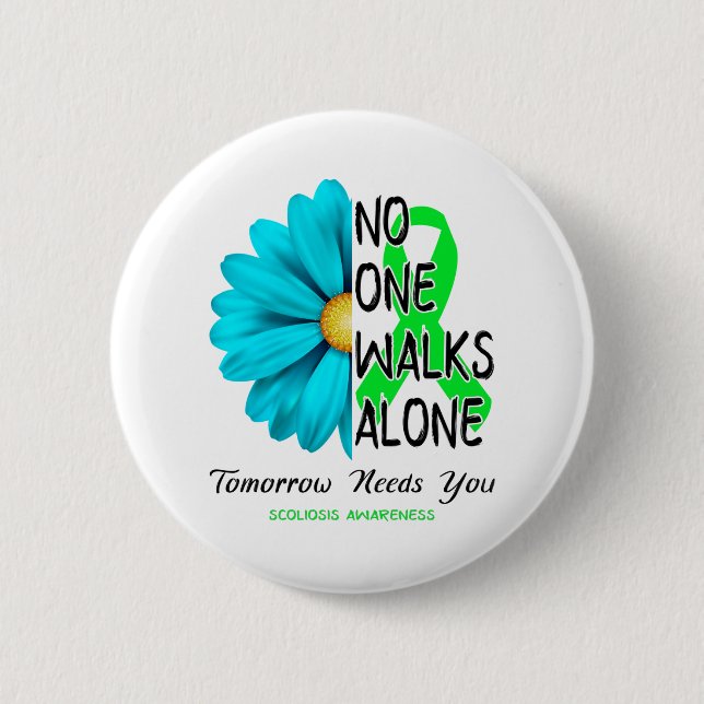 Scoliosis Awareness Month Ribbon Geschenke Button (Vorderseite)