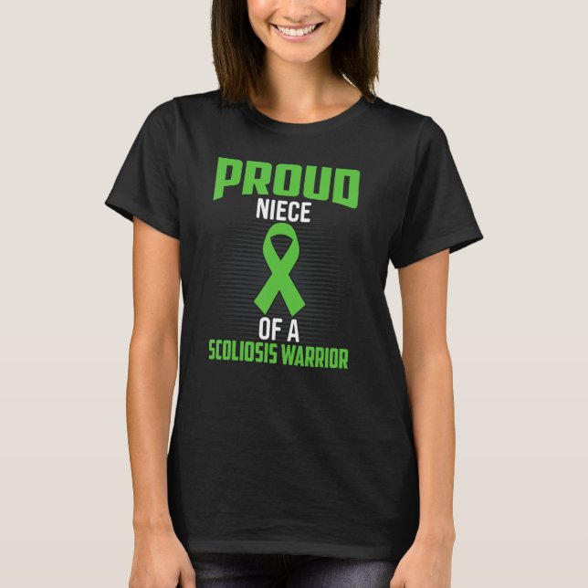 Scoliosis  Back Spinal Injury Warrior's Niece Scol T-Shirt (Vorderseite)