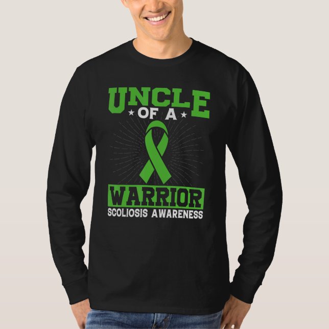 Scoliosis  Back Spinal Injury Warrior's Uncle Scol T-Shirt (Vorderseite)