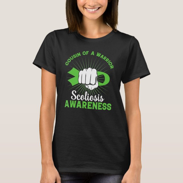 Scoliosis  Spinal Back Injury Warriors Cousin Scol T-Shirt (Vorderseite)