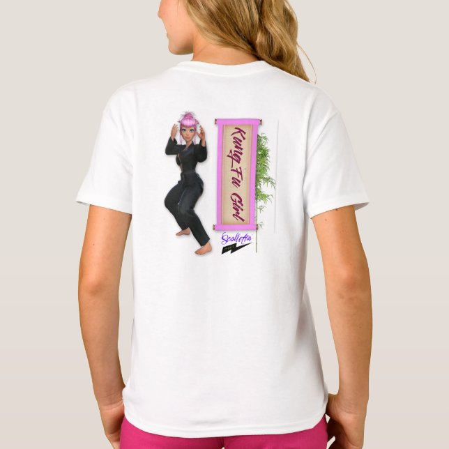 Scolleta "Kung Fu Mädchen-" Fleece-ZipHoodie Hoodie (Rückseite)