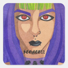 Sconcezz-Logo Quadratischer Aufkleber