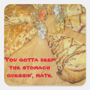 Scones sind köstlich quadratischer aufkleber