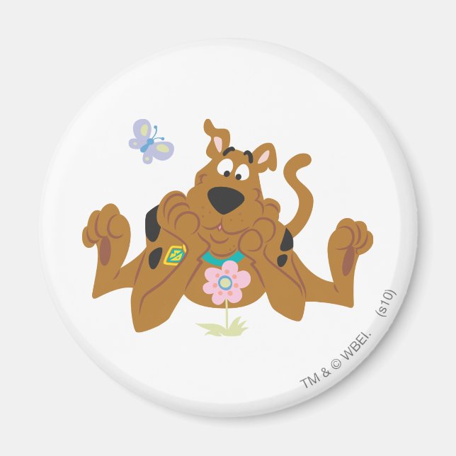 Scooby-Doo Admiring-Blume Magnet (Vorne)