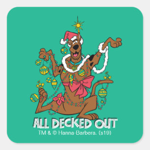 Scooby-Doo alles überzogen Quadratischer Aufkleber