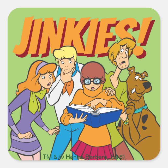 Scooby-Doo and the Gang Investigate Book Quadratischer Aufkleber (Vorderseite)
