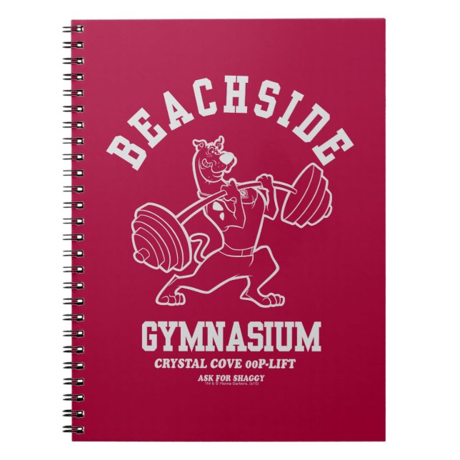 Scooby-Doo "Beachside Gymnasium" Weightlifting Notizblock (Vorderseite)