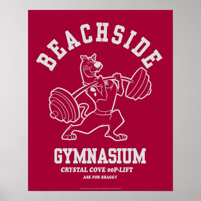 Scooby-Doo "Beachside Gymnasium" Weightlifting Poster (Vorne)