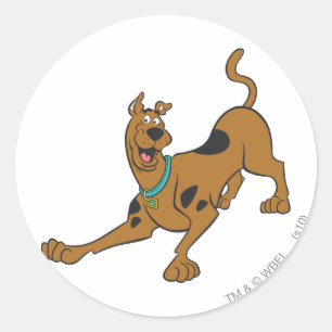 Scooby-Doo bereit zum Spielen Runder Aufkleber