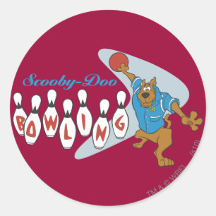 Scooby-Doo Bowling Runder Aufkleber
