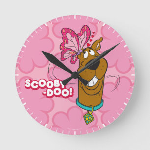 Scooby-Doo Butterfly Kisses Runde Wanduhr