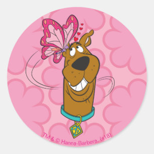 Scooby-Doo Butterfly Kisses Runder Aufkleber