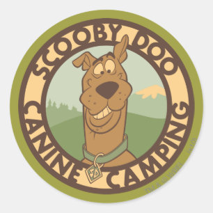Scooby-Doo "Canine Camping" Runder Aufkleber
