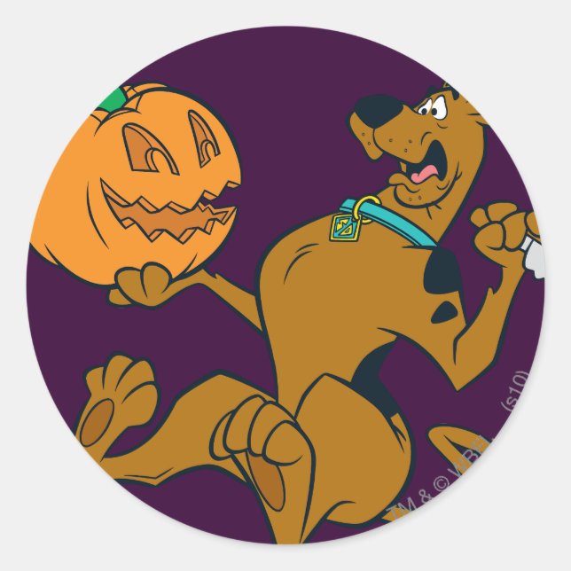 Scooby-Doo Carving Pumpkin Runder Aufkleber (Vorderseite)