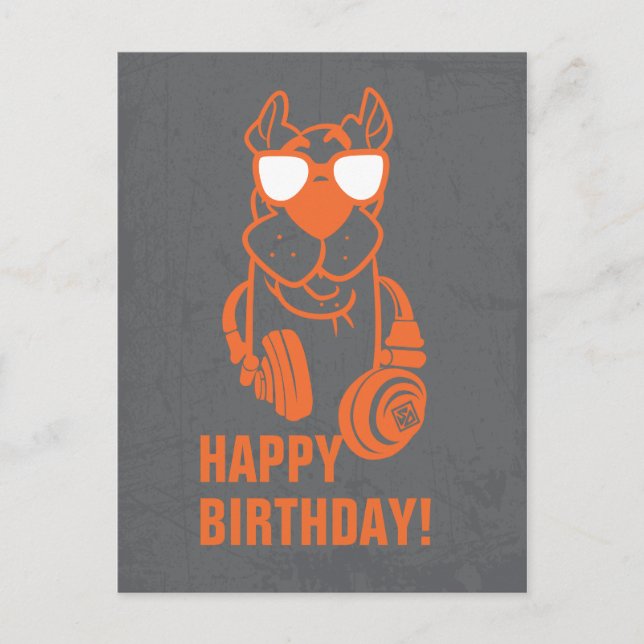 Scooby-Doo "Crazy Cool" Headphone Grafik Postkarte (Vorderseite)