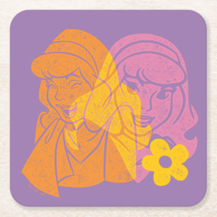 Scooby-Doo Daphne Blume Portrait Rechteckiger Pappuntersetzer