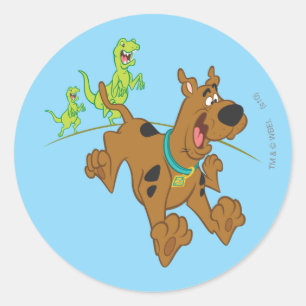 Scooby-Doo Dinosaur Escape Runder Aufkleber