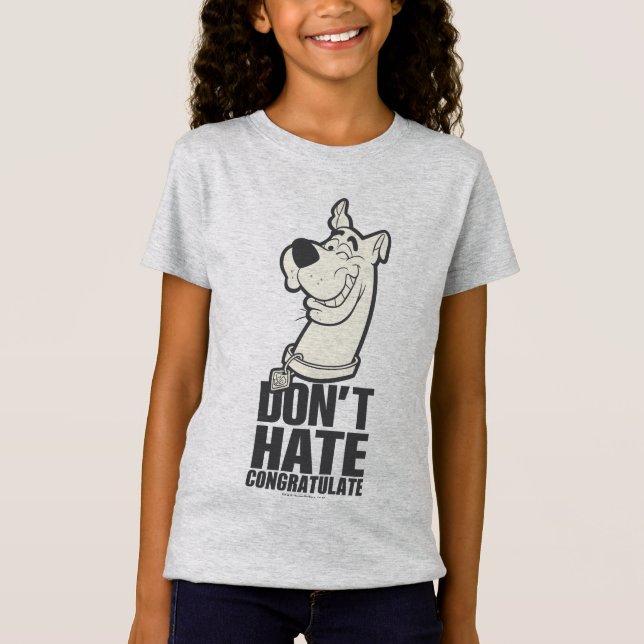 Scooby-Doo "Don't Hate, Congratuliere" Grafik T-Shirt (Vorderseite)