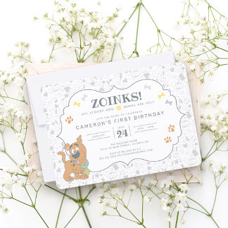 Scooby-Doo Einladung zum ersten Geburtstag