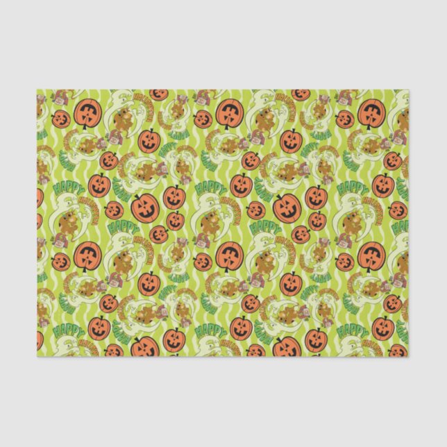Scooby-Doo | Fröhliches Halloween-Muster Seidenpapier (Vorderseite)