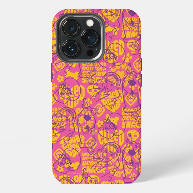 Scooby-Doo | Funky Blume Pattern iPhone Hülle (Hinten)