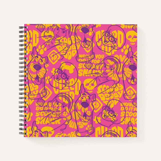 Scooby-Doo | Funky Blume Pattern Notizbuch (Vorderseite)