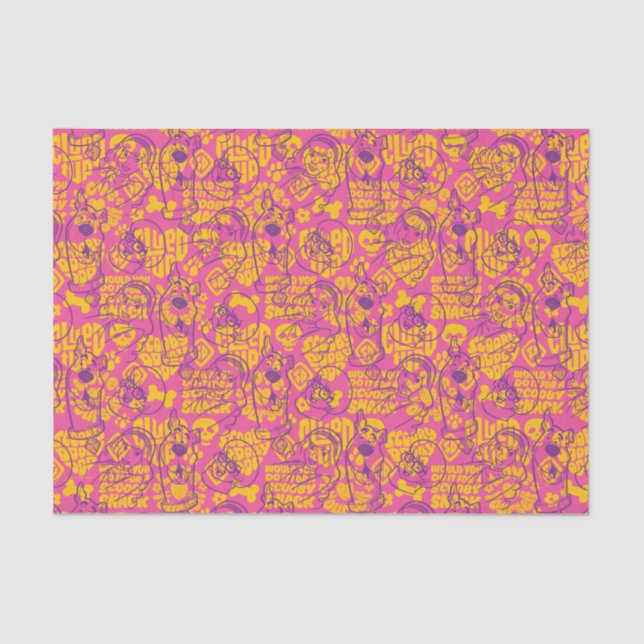 Scooby-Doo | Funky Blume Pattern Seidenpapier (Vorderseite)