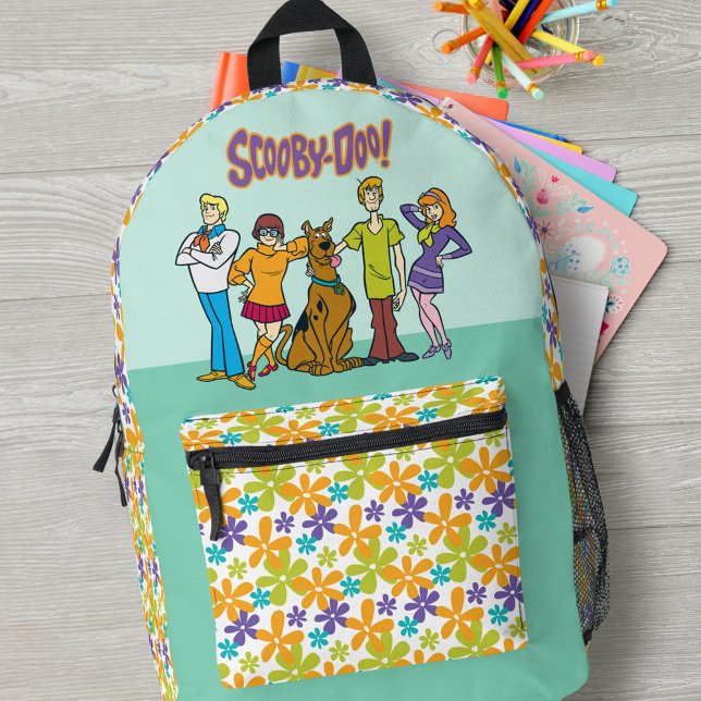 Scooby-Doo | Ganze Gang 14 Mystery Inc. Bedruckter Rucksack (Backpack on desk)