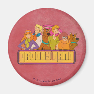 Scooby-Doo   "Groovy Gang" Retro Cartoon Graphic Magnet