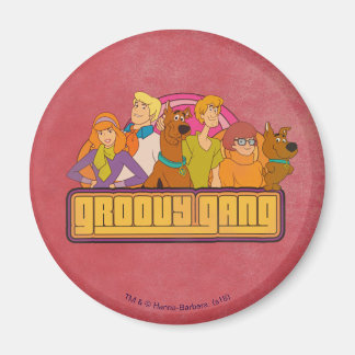 Scooby-Doo | "Groovy Gang" Retro Cartoon Graphic Magnet