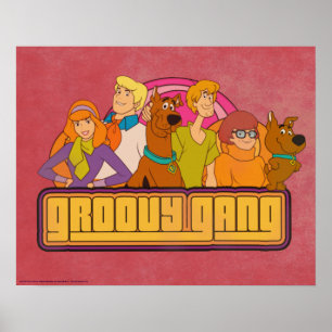 Scooby-Doo   "Groovy Gang" Retro Cartoon Graphic Poster