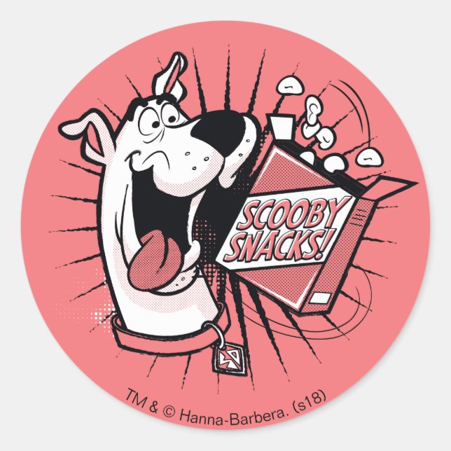 Scooby-Doo Halftone Scooby Snacks Runder Aufkleber (Vorderseite)