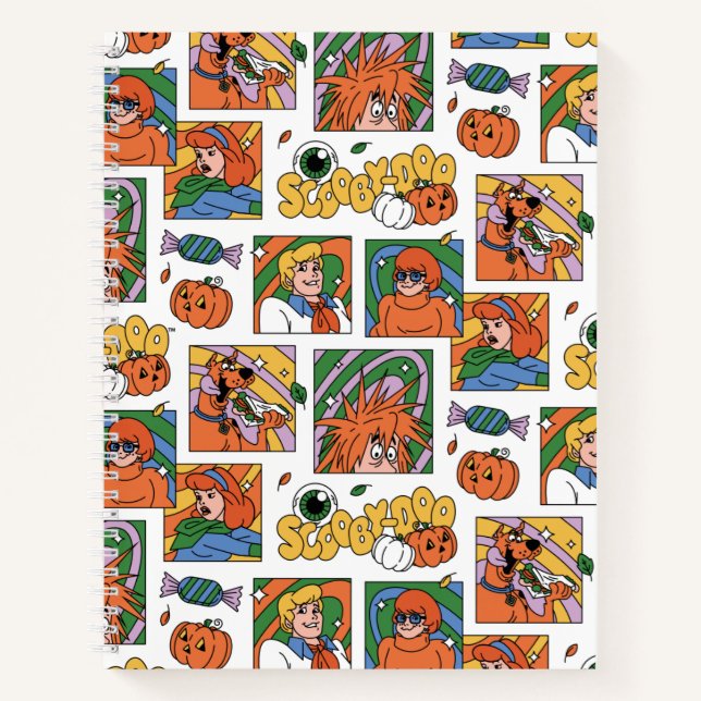 Scooby-Doo Halloween-Fotos Muster Notizbuch (Vorderseite)