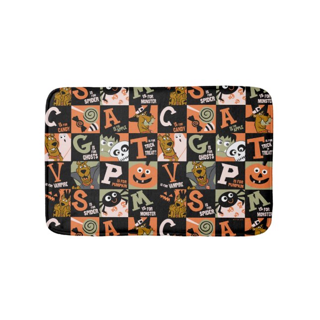 Scooby-Doo | Halloween Pattern Badematte (Vorderseite)