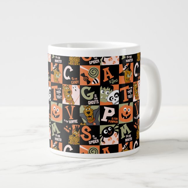 Scooby-Doo | Halloween Pattern Jumbo-Tasse (Vorderseite Rechts)