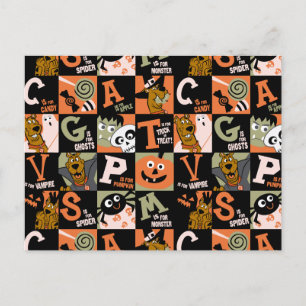 Scooby-Doo   Halloween Pattern Postkarte