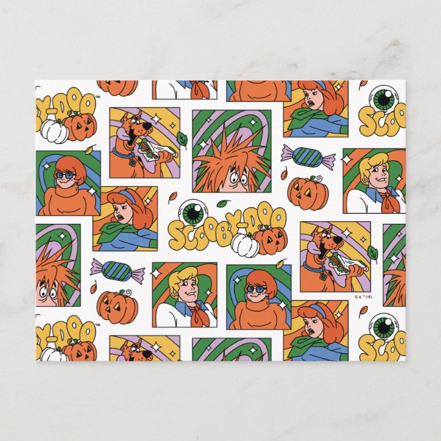 Scooby-Doo Halloween Photos Pattern Postkarte (Vorderseite)