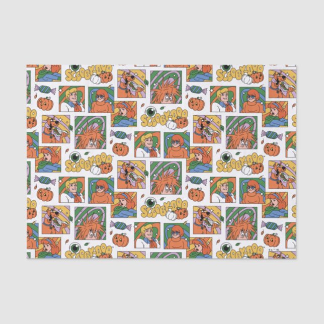 Scooby-Doo Halloween Photos Pattern Seidenpapier (Vorderseite)