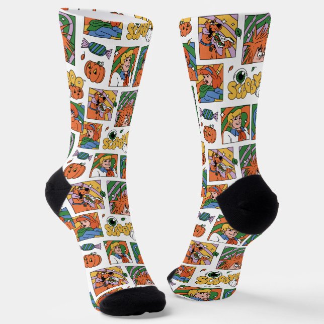Scooby-Doo Halloween Photos Pattern Socken (Gewinkelt)