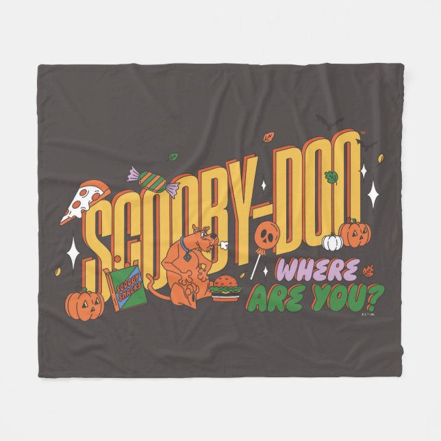 Scooby-Doo Halloween Snack Logo Fleecedecke (Vorderseite (Horizontal))