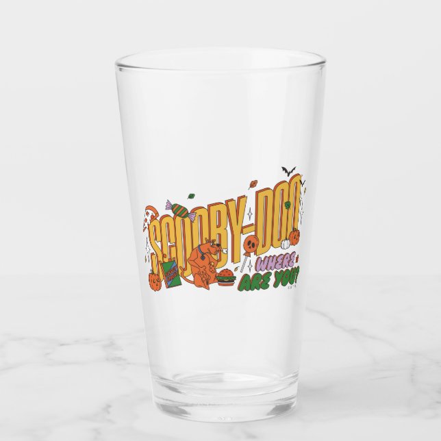 Scooby-Doo Halloween Snack Logo Glas (Vorderseite)