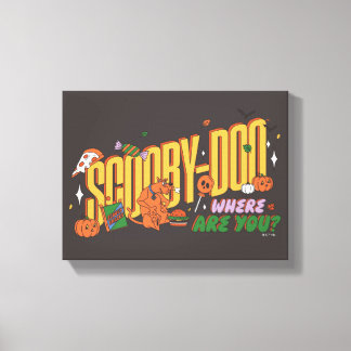 Scooby-Doo-Halloween-Snack-Logo Leinwanddruck