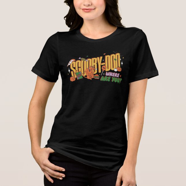 Scooby-Doo Halloween Snack Logo Tri-Blend Shirt (Vorderseite)
