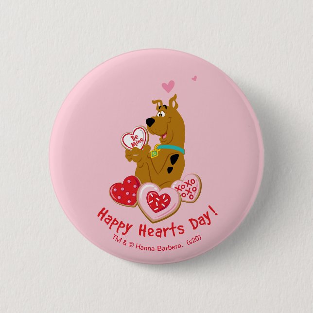 Scooby-Doo - Happy Hearts Day Button (Vorderseite)