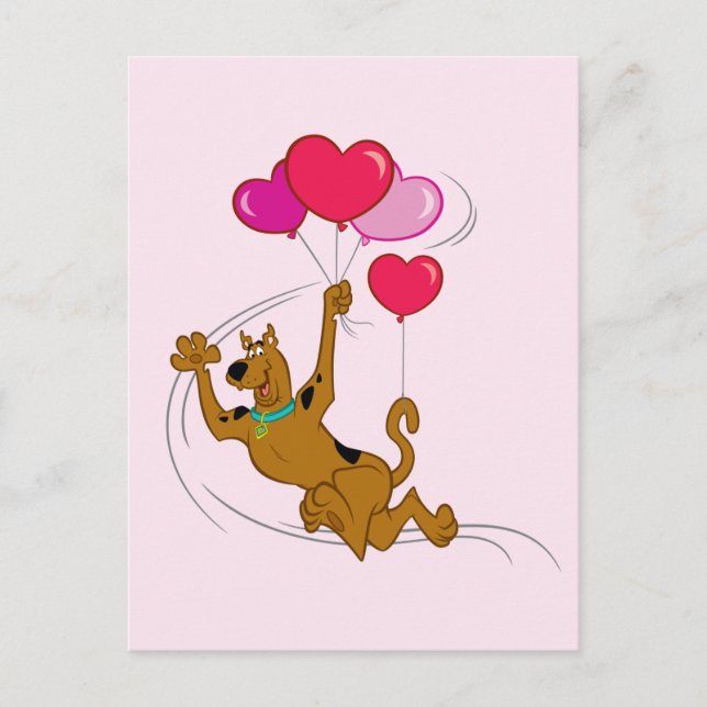 Scooby Doo - Heart Ballons Postkarte (Vorderseite)